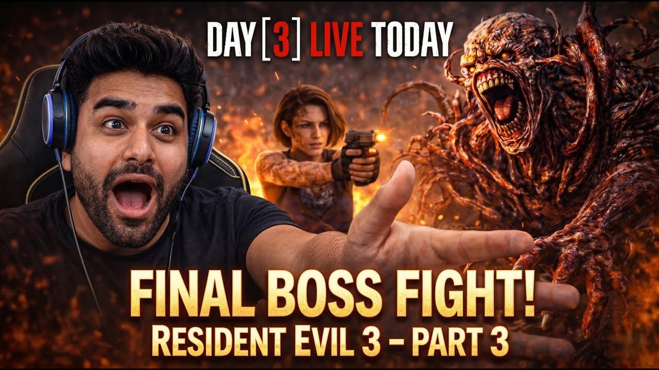 Resident Evil 3 Remake LIVE 🔴 Part 3 | FINAL BOSS FIGHT Against Nemesis Begins Today! 😱