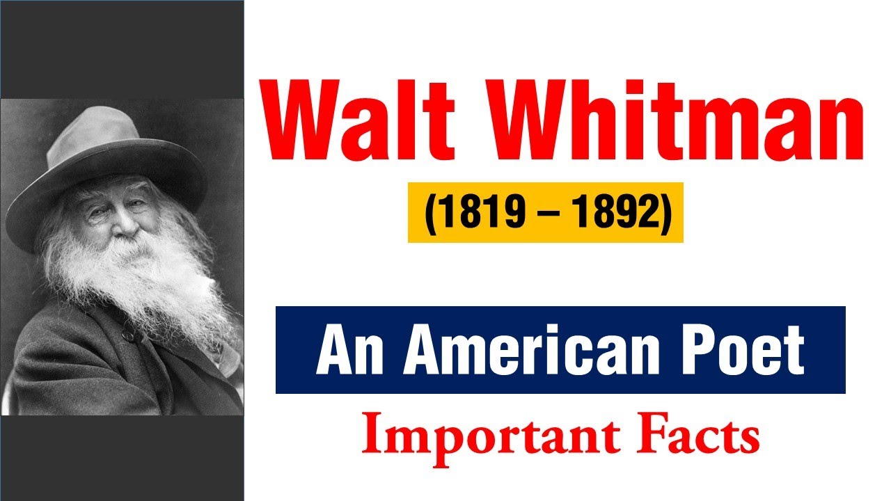 Walt Whitman Biography | Walt Whitman Poems | UP PGT English Paper || EMRS PGT EXAM