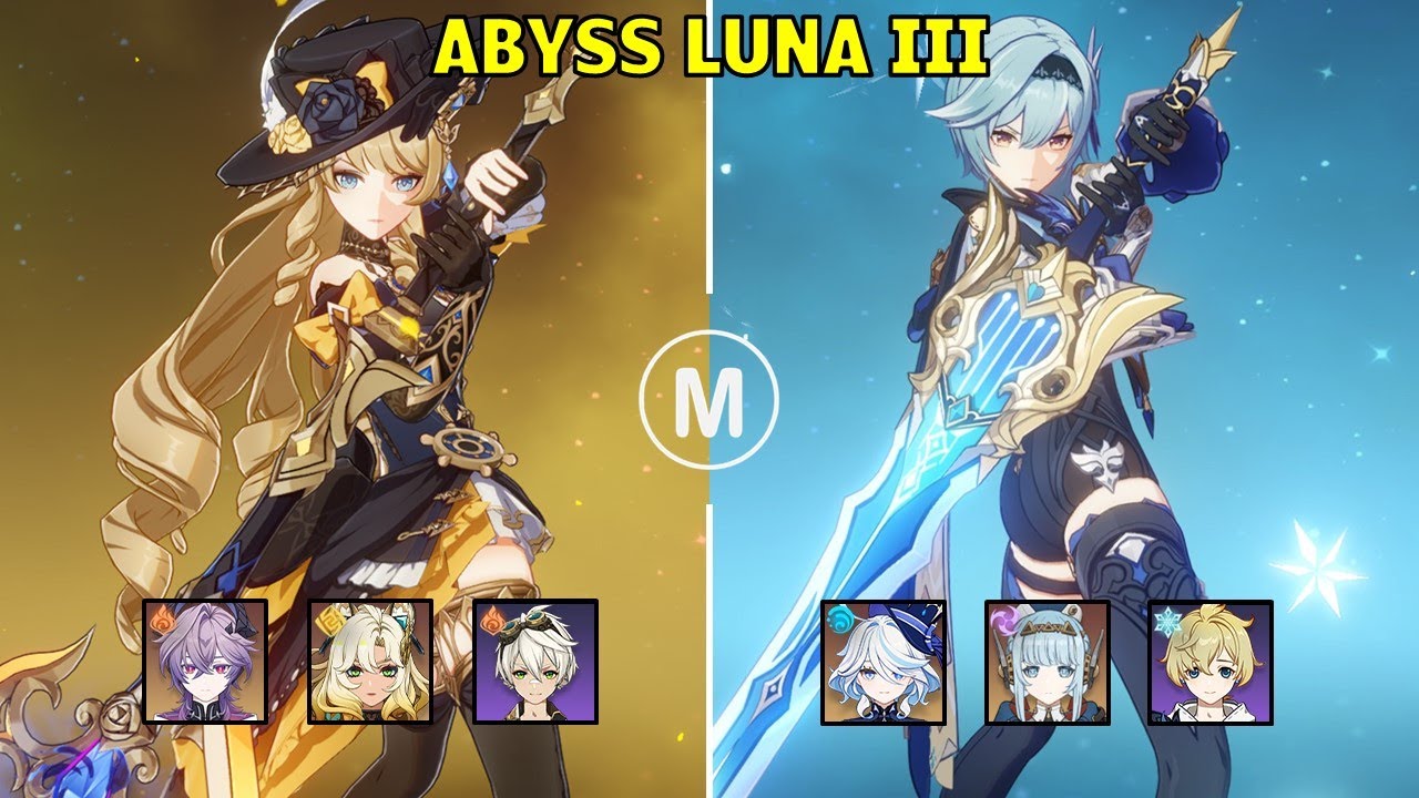 C2 Navia Double Pyro & C6 Eula Hyper Carry - Spiral Abyss Luna III Genshin Impact