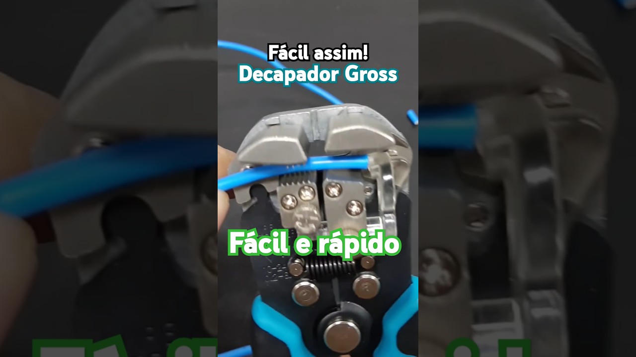 Decapando cabo muito r&aacute;pido com alicate da Gross #ferramentas #amazon
