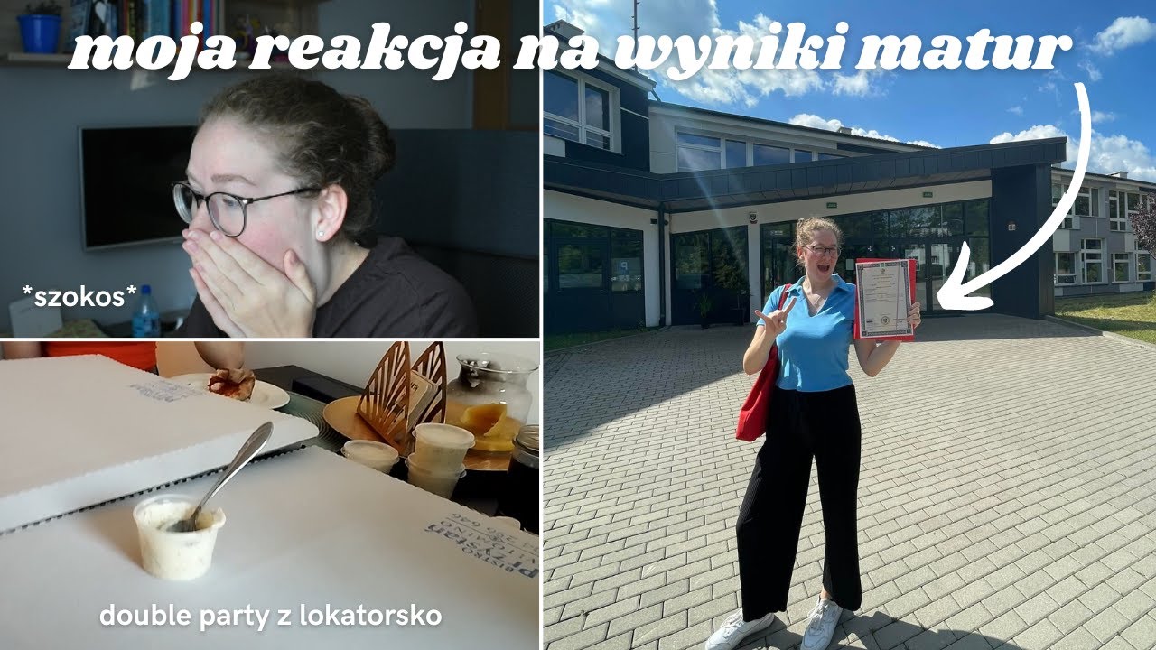 moja reakcja na wyniki matur 🎓 | ostatni raz w szkole 🏫 | double party 🎉