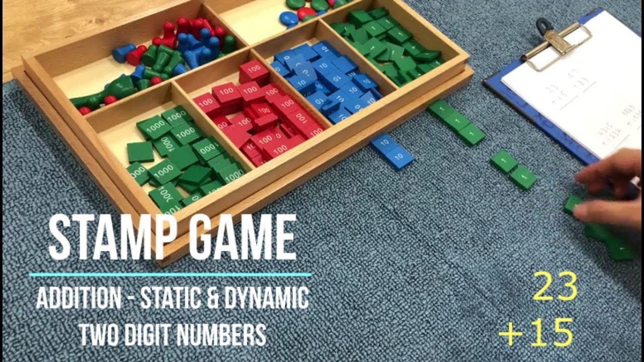 [VMI] Math - Stamp Addition Two Digit Numbers - Montessori