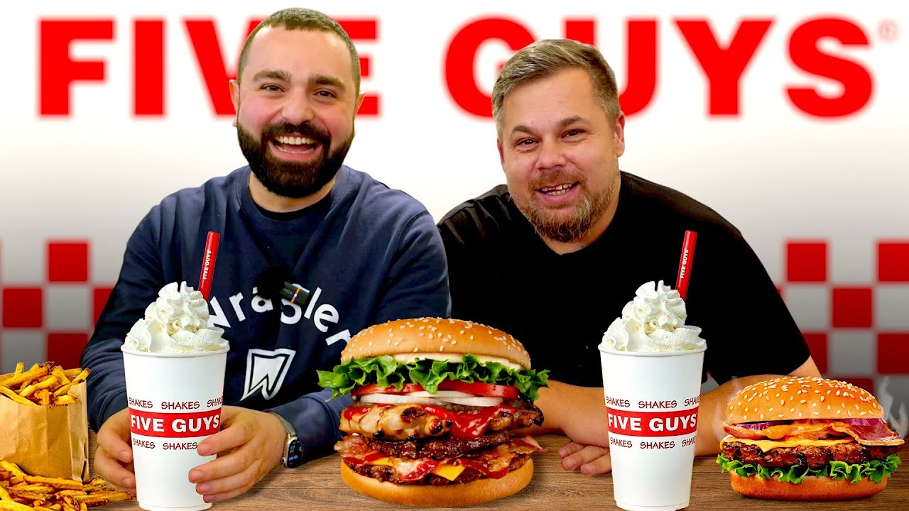 PRVNÍ OCHUTNÁVKA FIVE GUYS v Praze! Je lepší než McDonalds?