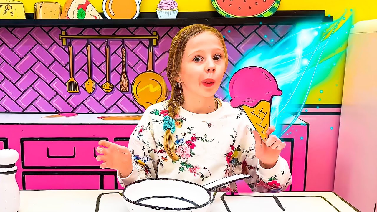 Nastya et papa passent leur journée à la salle de jeux pour enfants
