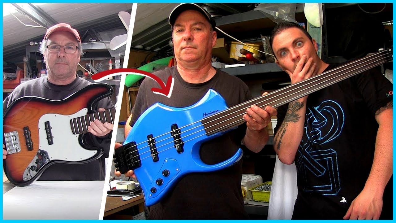 IL TRANSFORME CETTE BASSE EN HEADLESS/FRETLESS ! LE RÉSULTAT EST HALLUCINANT ! (Lutherie amateur)