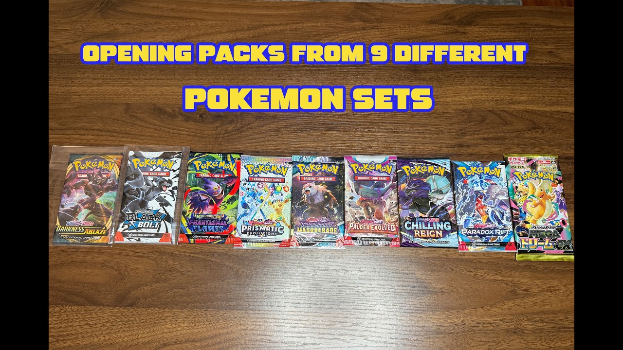 Opening Packs From 9 Different Pokémon Sets