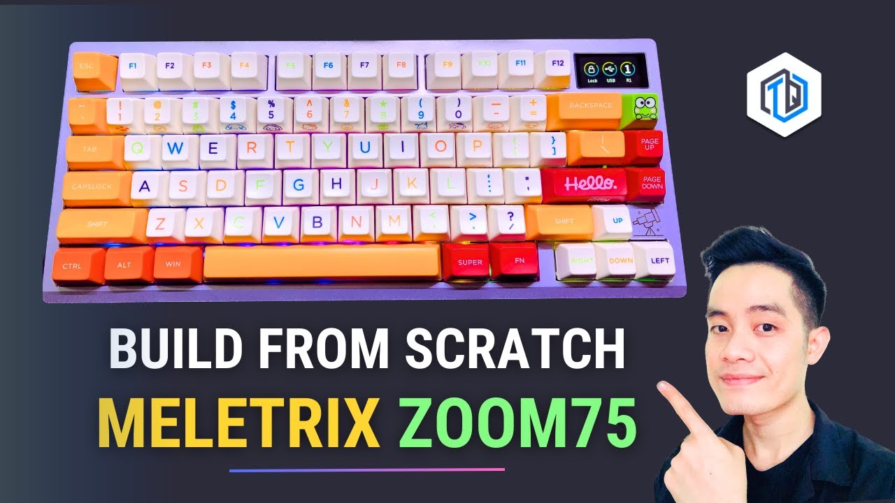Meletrix Zoom75 | Build from Scratch | My First Custom Mechanical Keyboard | #trungquandev