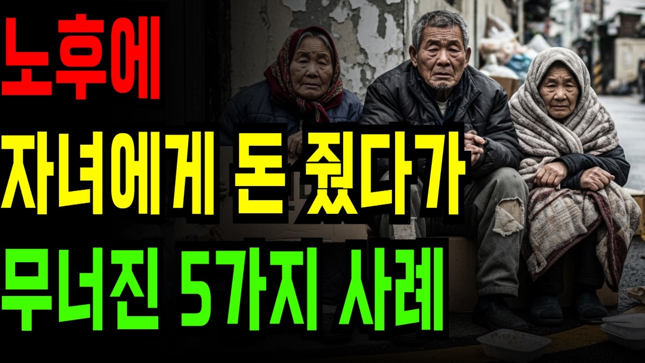 노후에 자녀에게 돈 줬다가 무너진 5가지 사례
