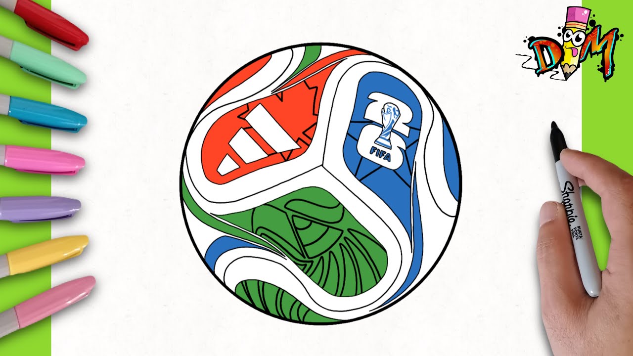 How to Draw Trionda Fooyball (FIFA WORL CUP 2026)  Como dibujar el Bal&oacute;n del mundial FIFA 2026