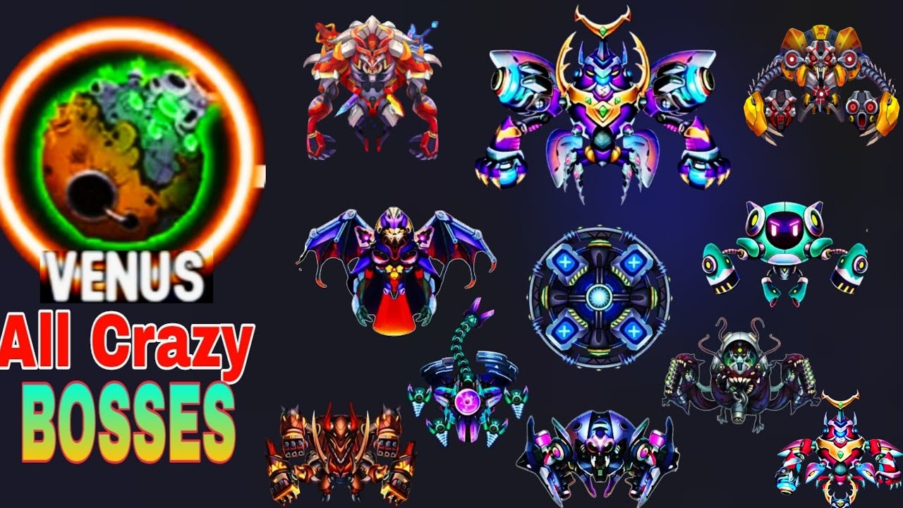 Space shooter All bosses of Venus Map ( Boss 41 ~ 50) - Bắn ruồi chiến toàn bộ boss map Sao Kim