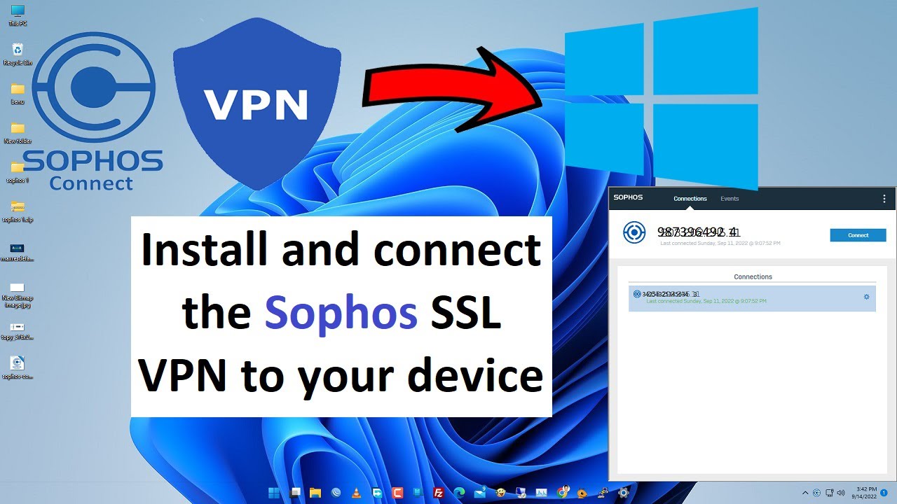 How to install and connect the Sophos SSL VPN to your device.