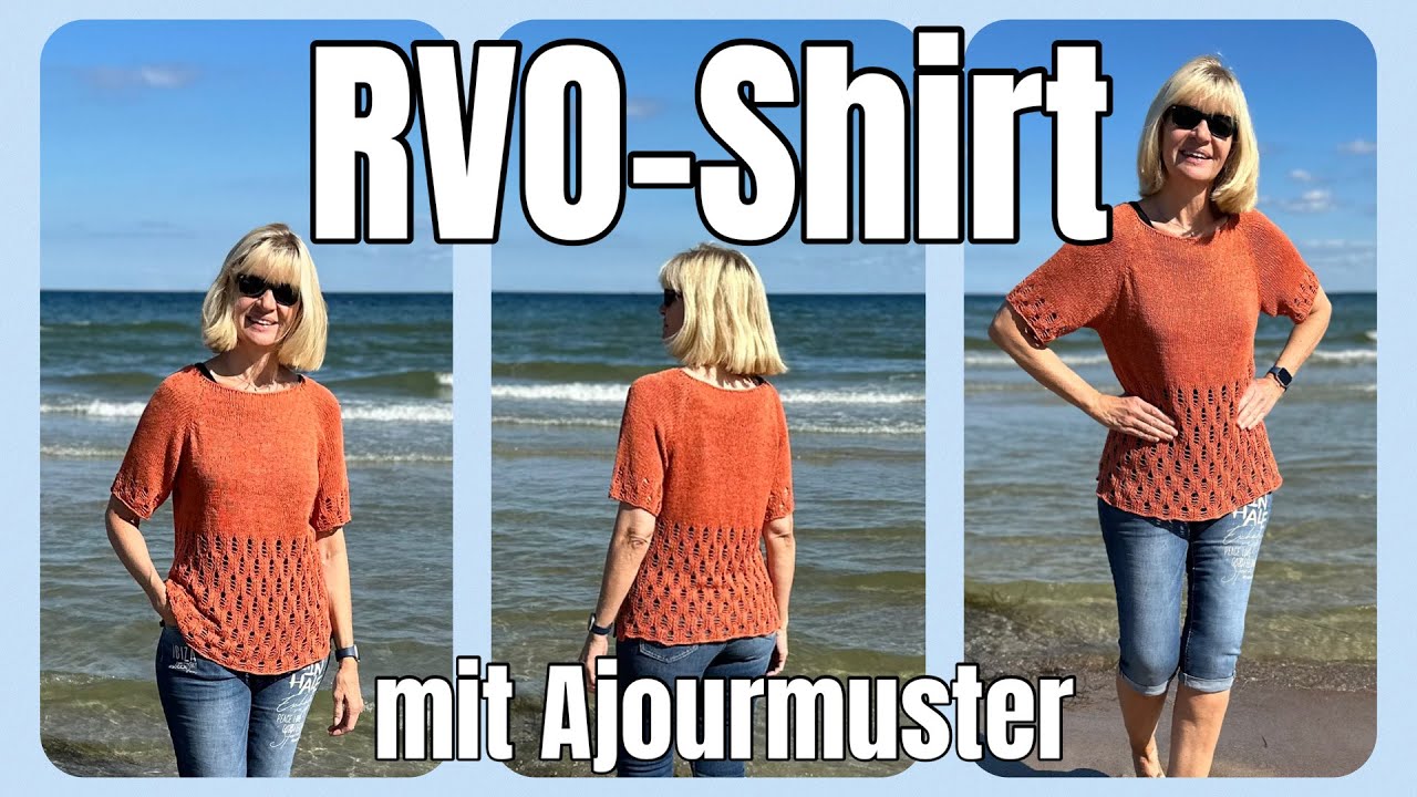 RVO Shirt mit Ajourmuster #stricken, kostenlose #Strickanleitung