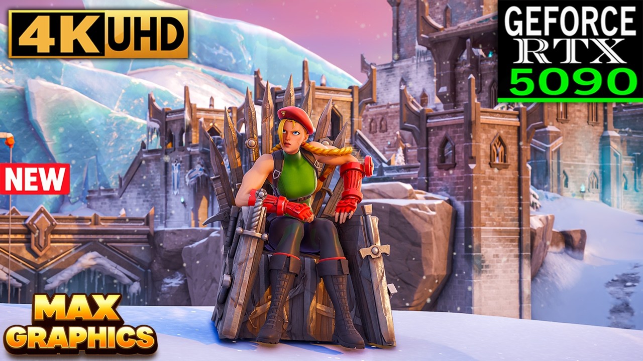 Fortnite Cammy Skin Gameplay | RTX 5090 ( 4K Max Settings + RTX ON )