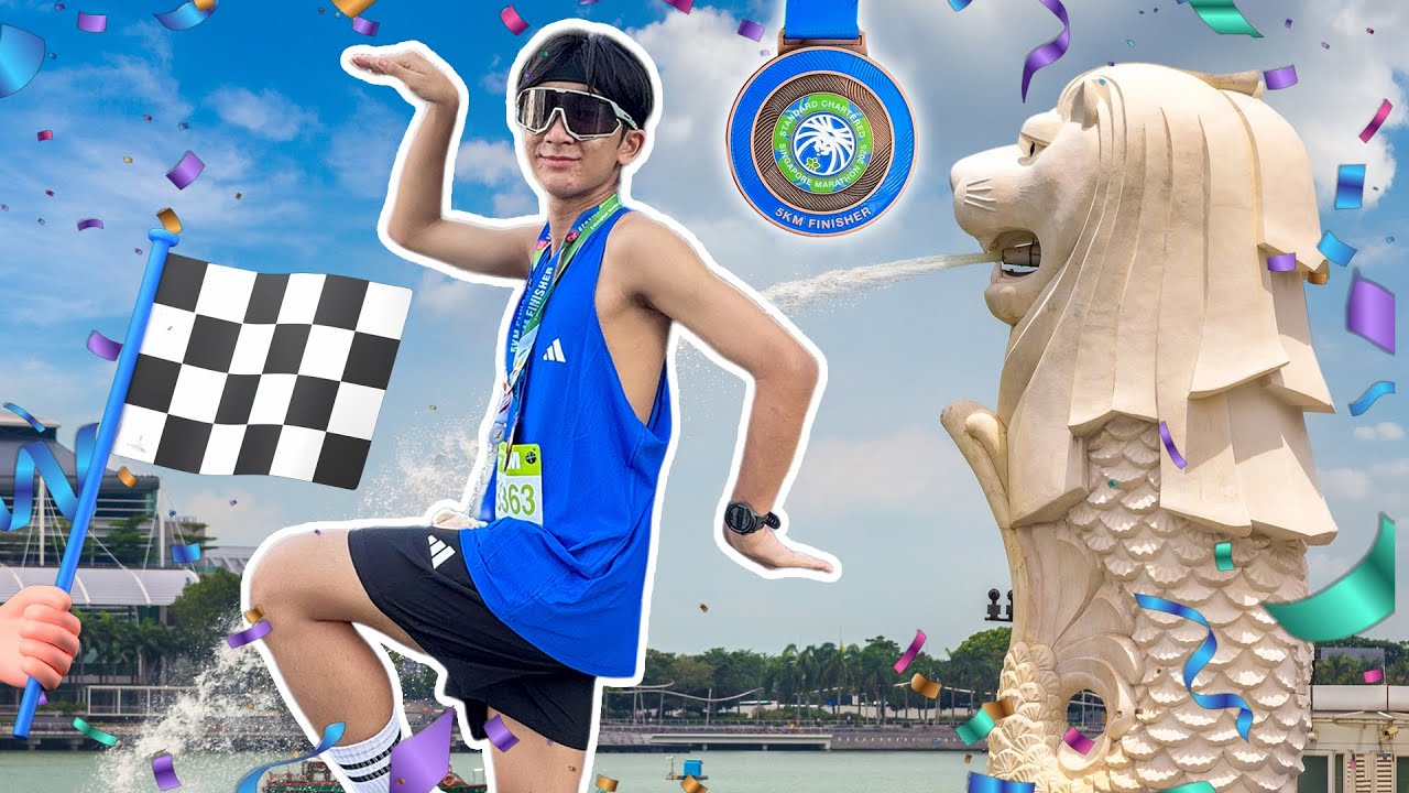 ZIYAN Balapan Lari di SINGAPORE Sambil Jalan Jalan