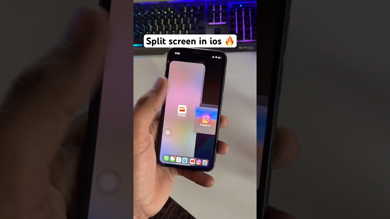 Split screen in iPhone