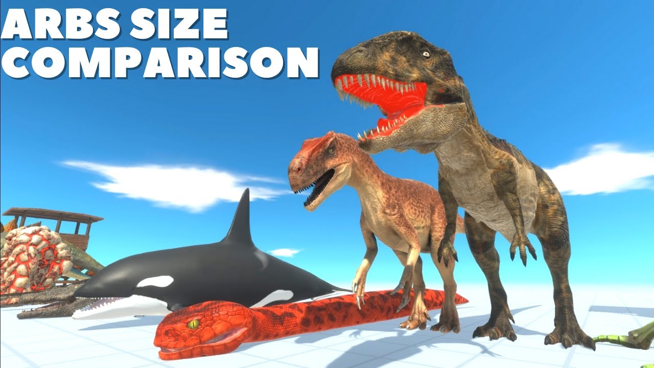 ARBS SIZE COMPARISON - ANIMAL REVOLT BATTLE SIMULATOR