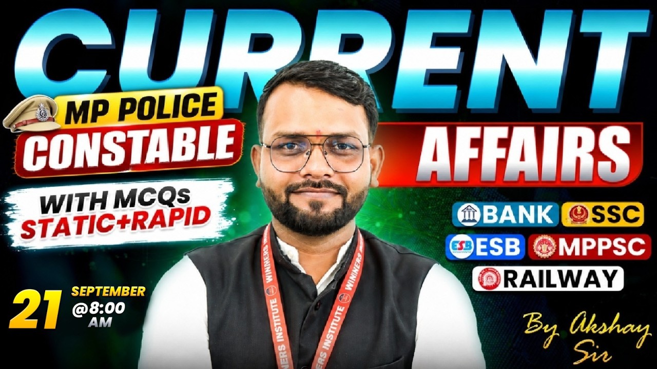 21 September 2026 | Current Affairs Today | Daily Current Affairs | Current Affairs by Akshay Sir