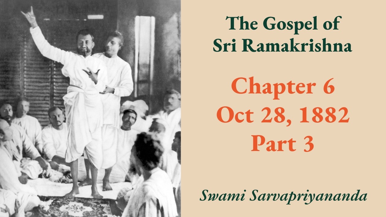 Gospel | Chapter 6: Oct 28, 1882 (Part 3) | Swami Sarvapriyananda