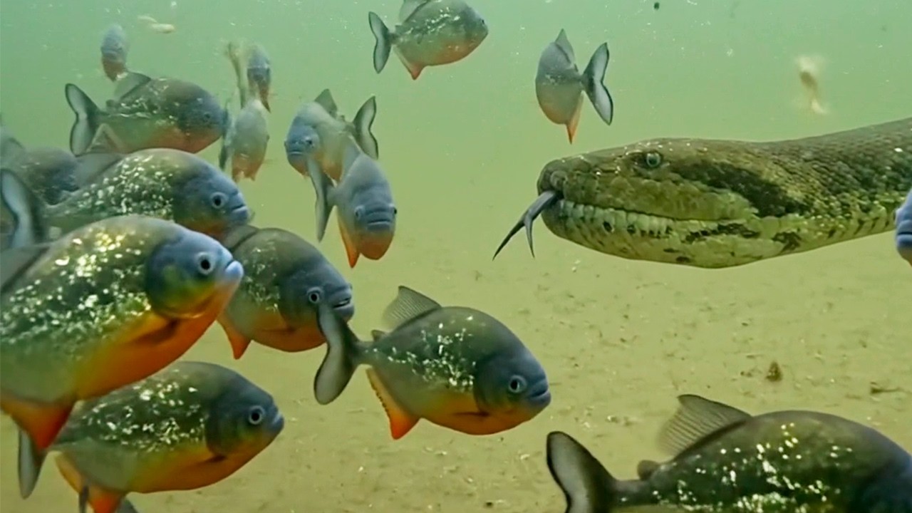 PIRANHAS ACABAM COM SUCURI Em SEGUNDOS na AMAZÔNIA SELVAGEM | DOCUMENTÁRIO ANIMAIS AMAZÔNIA