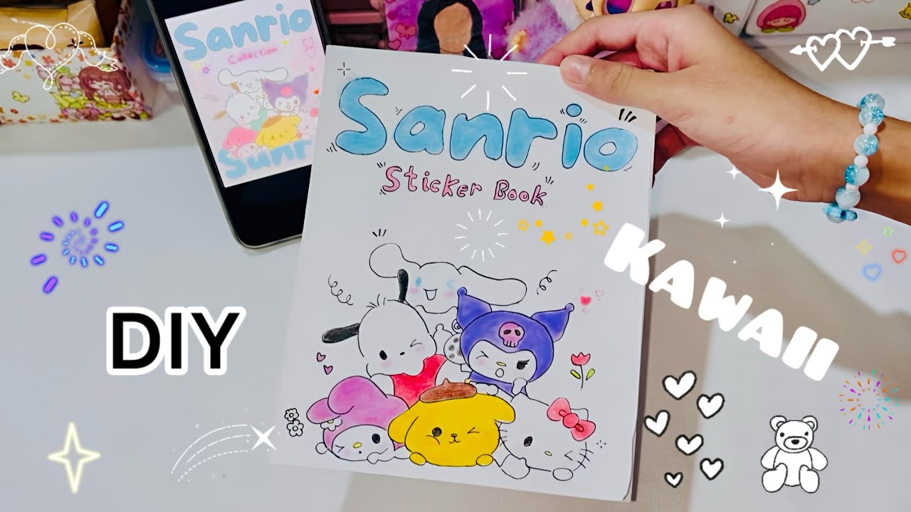 DIY Kawaii Stickers Book: 5 Easy Steps to Create Your Own #kawaiistickers #kawaii #stickerbook #diy 