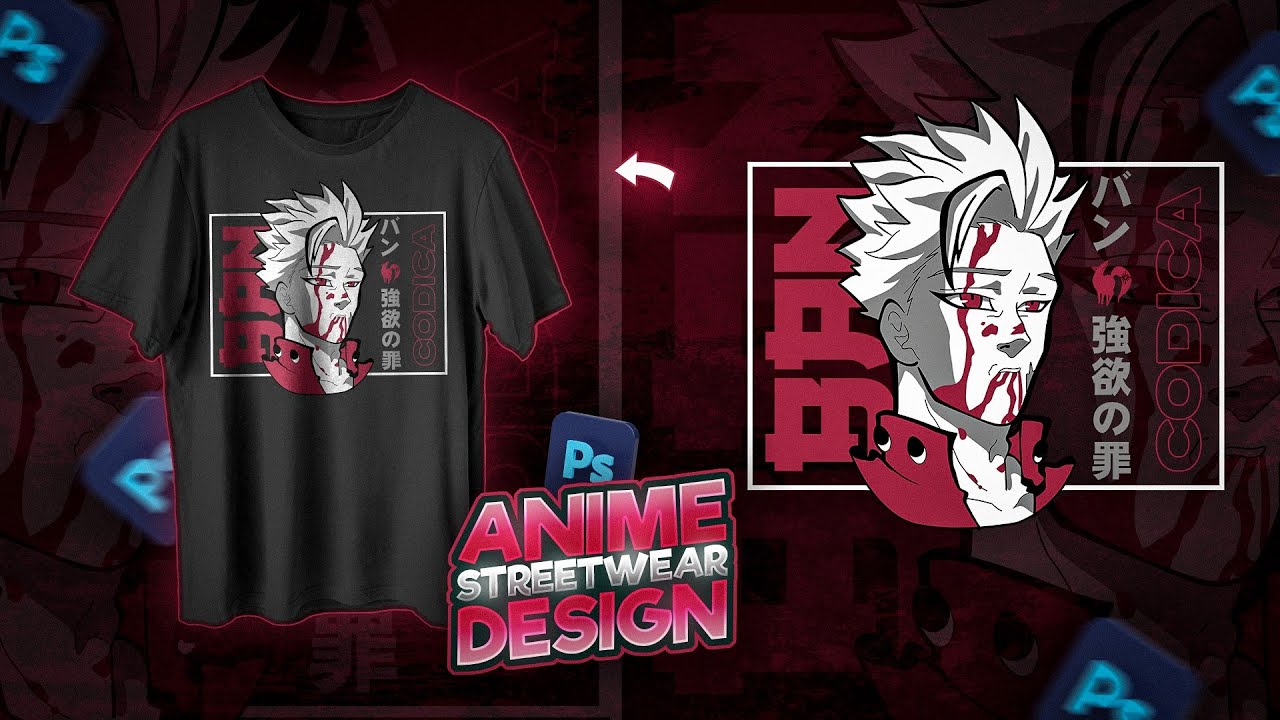 Streetwear Design With Anime Taste || Design An Epic Anime T-Shirt || Anime Apparel