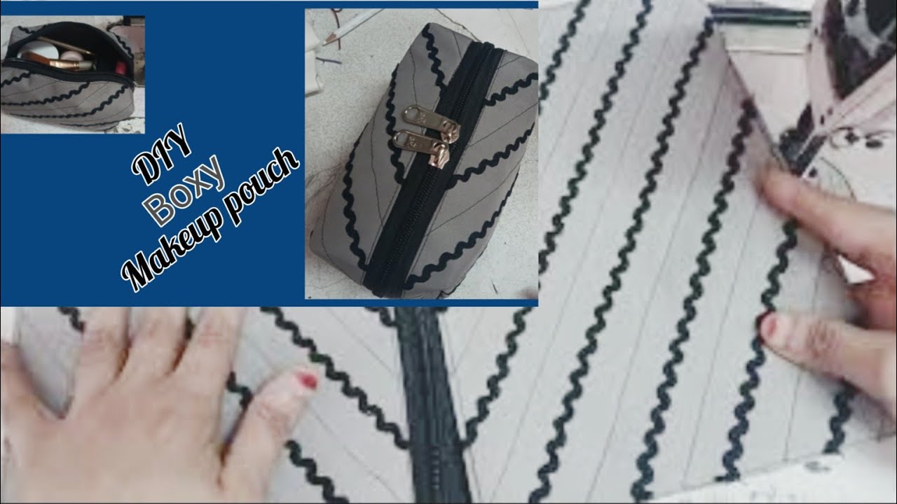 DIY cute makeup pouch| Creative Idea | Full Tutorial | golden heart creation 