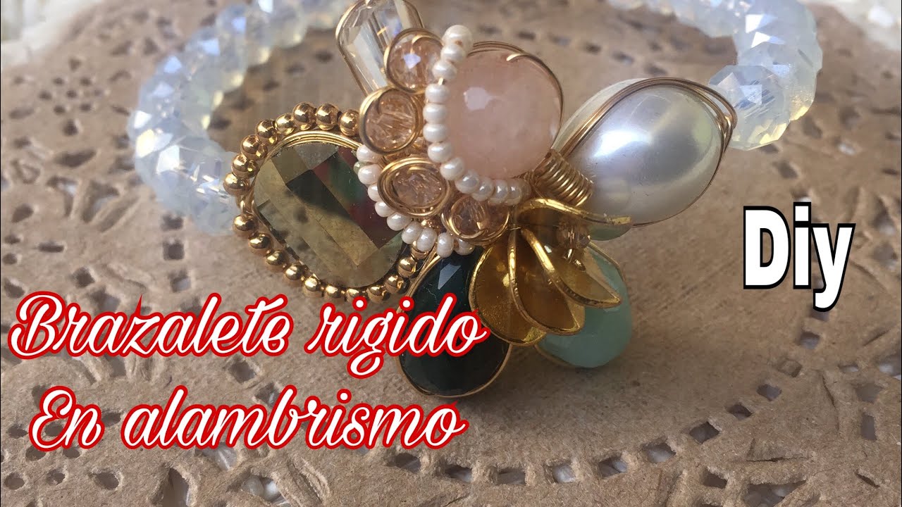 Como hacer un brazalete de alambrismo rígido