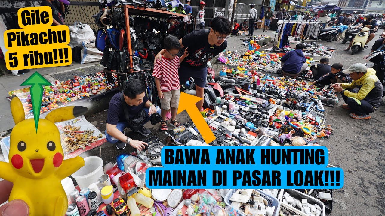TERNYATA BEGINILAH KONDISI PASAR LOAK MAINAN SETELAH LEBARAN!! FRANS SAMPAI HARUS BAWA ANAK NYA!!