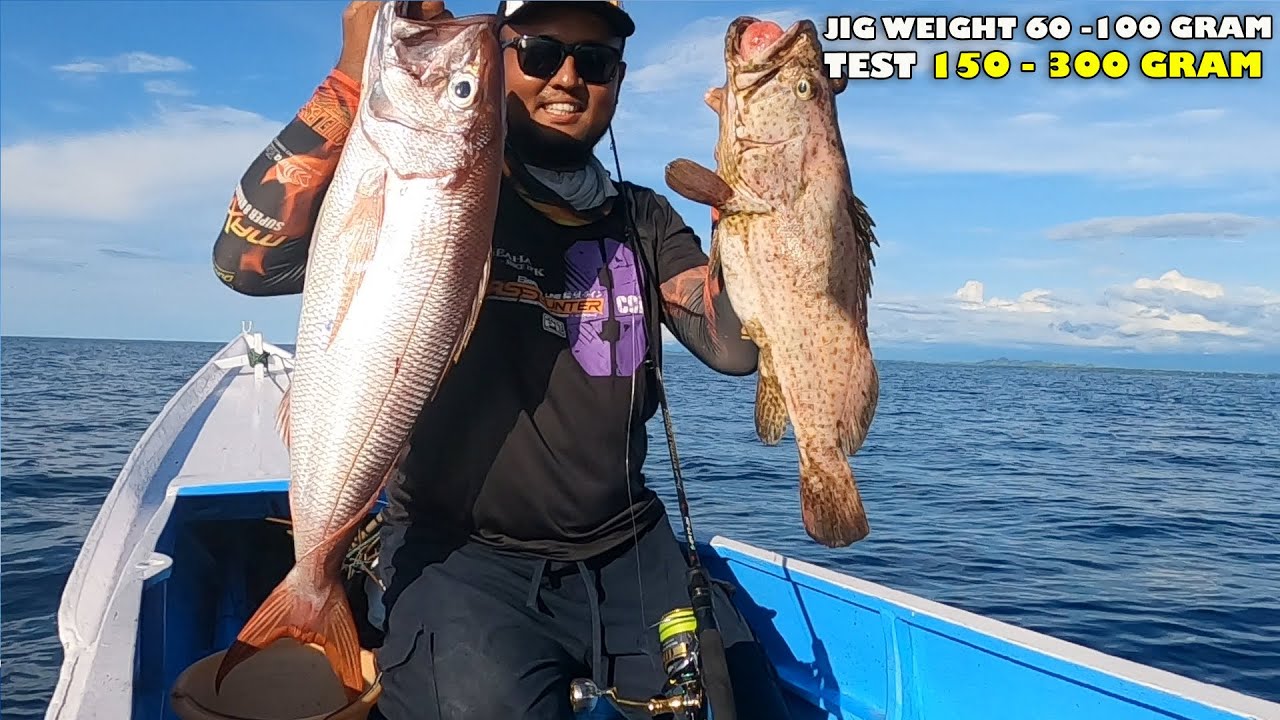Tes Joran  Seahawk Monstrous Light J Pakai Metal Jig 150 sampai 300 Gram
