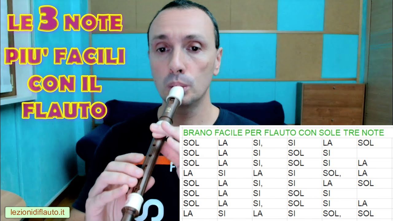 Le 3 note pi&ugrave; facili da suonare con il flauto