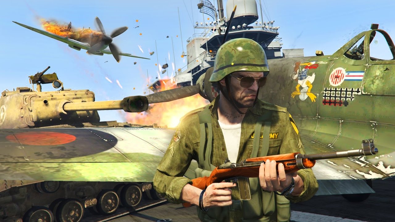 GTA 5 Ger&ccedil;ek Yaşam Military Mod - YENİ TANK, U&Ccedil;AK VE SİLAHLAR - GTA 5 Mod Komik Anlar -OS-OYUN SAFI