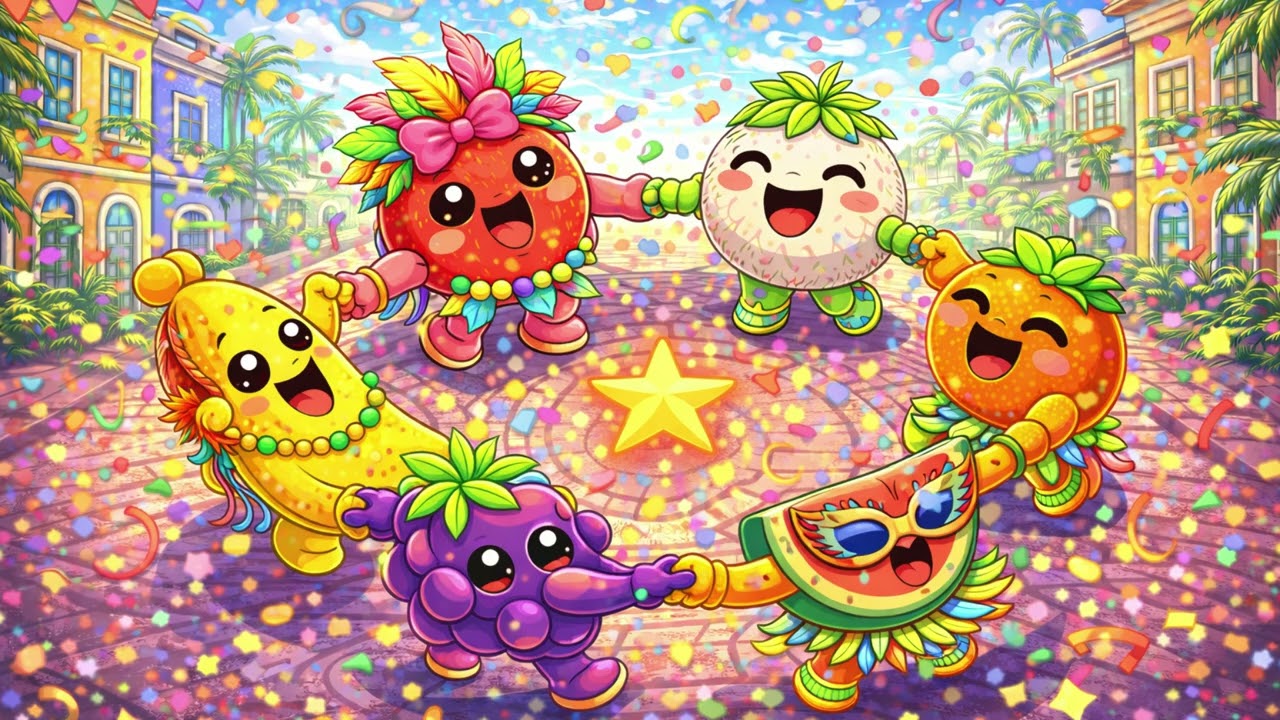 🎤🍓 Seja Bem Vindo ao Bloquinho da Pop Fruit! 🍊🎉 | Música Infantil de Carnaval