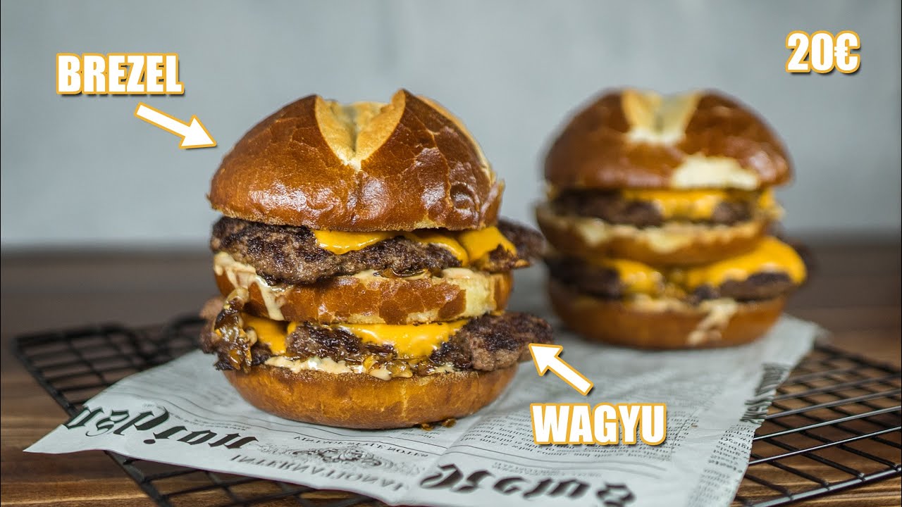 Ich mache einen Brezel Wagyu Burger | Mein teuerster Burger!
