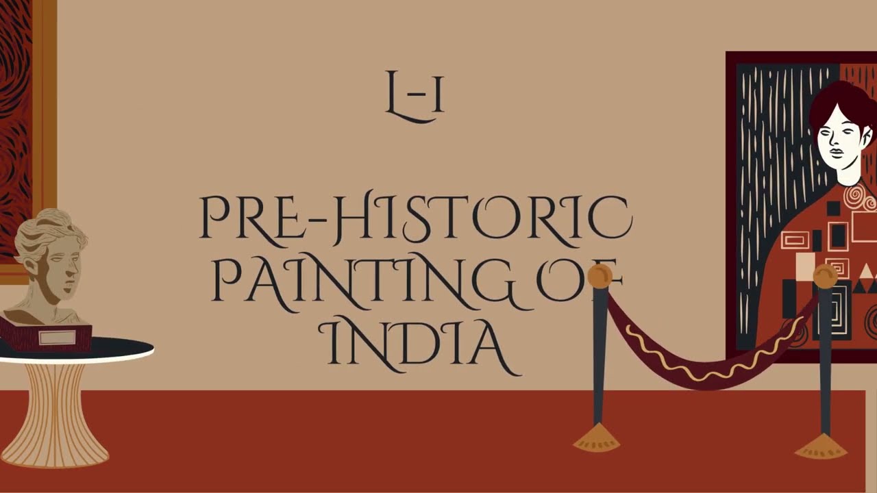 l-1 PRE-HISTORIC PAINTING OF INDIA ( PAINTING 332 ) NIOS CLASS 12TH