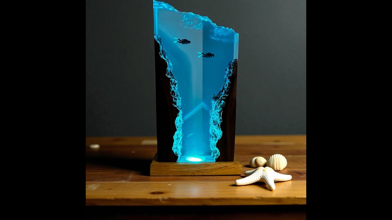 DIY Ocean Lamp: How to Use Reclaimed Wood in Epoxy Resin Art!