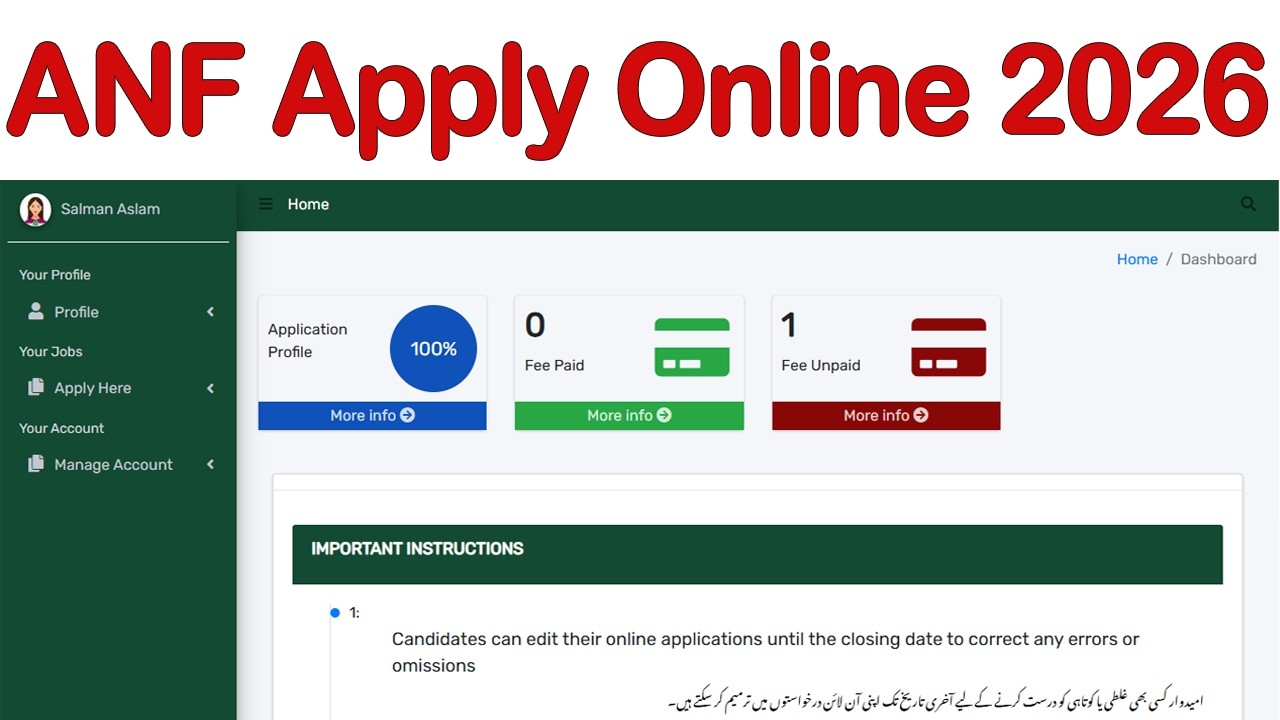 How to Apply for ANF Jobs: Anti Narcotics Force Jobs Registration Online Constable ASI, SI Jobs 2026