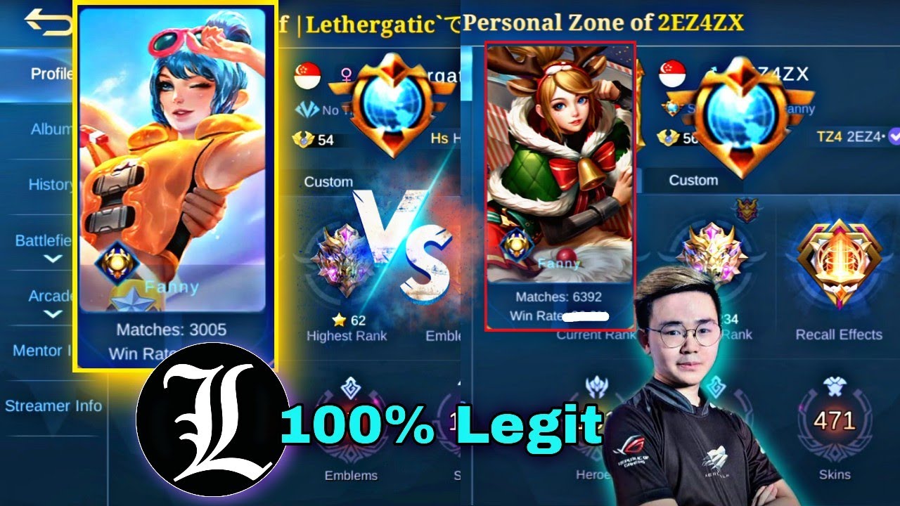 Lethergatic VS Zxuan Main ML ID Account Reveal PAWERRR! 2 FANNY GODS!😱 100% LEGIT (MUST WATCH)