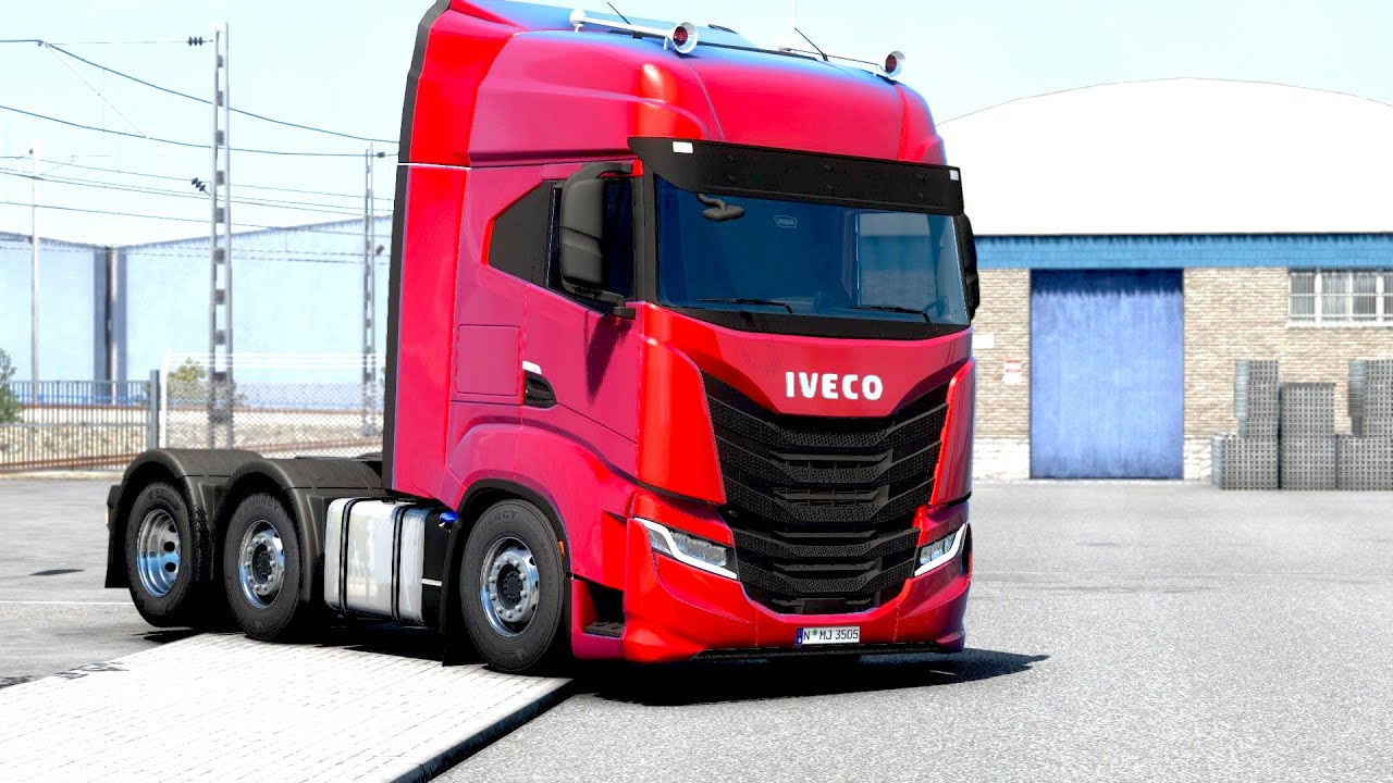 ETS 2 - Iveco S-Way Transporting a Mobile Crane from Zaragoza