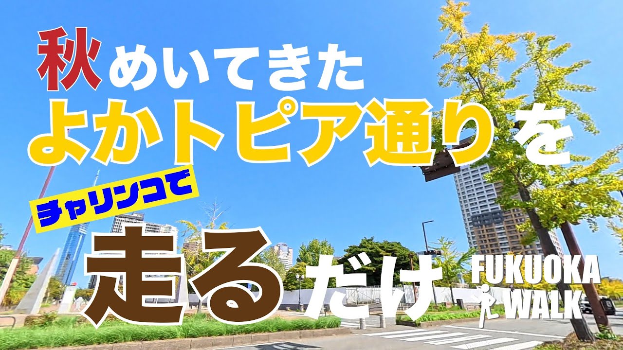 少し秋めいてきたよかトピア通りをチャリチャリで走ってみた！