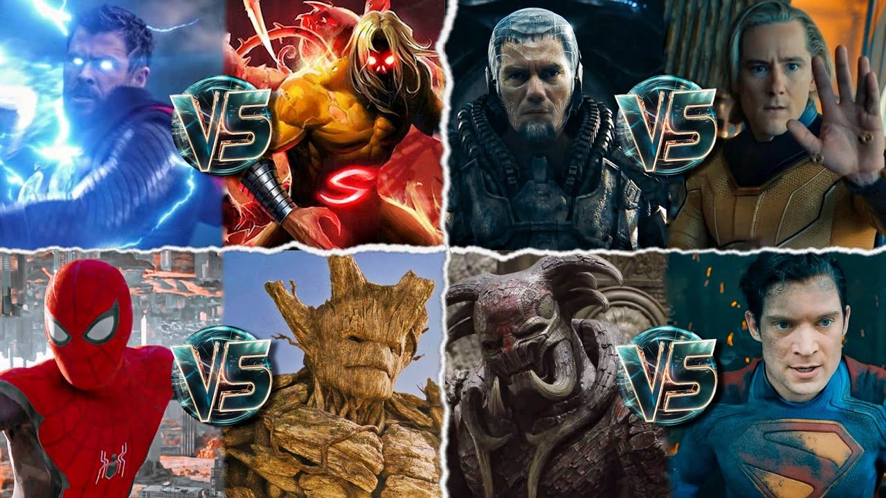 Thor vs Void | Spiderman vs Groot | Zod vs Sentry | Ancient one vs Ebony maw | Kurse vs Superman