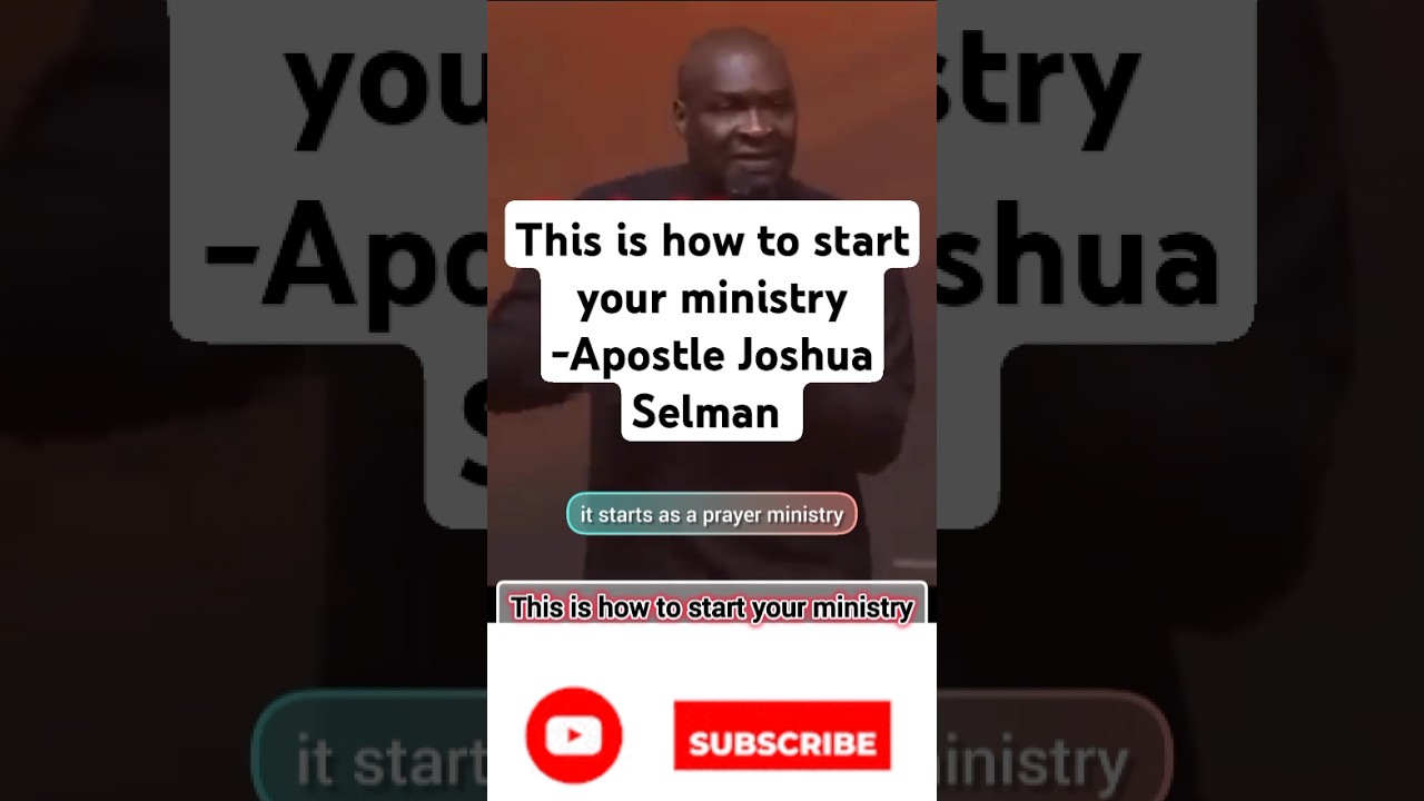 See how to start your ministry #apostlejoshuaselman #koinonia #shorts #sermon