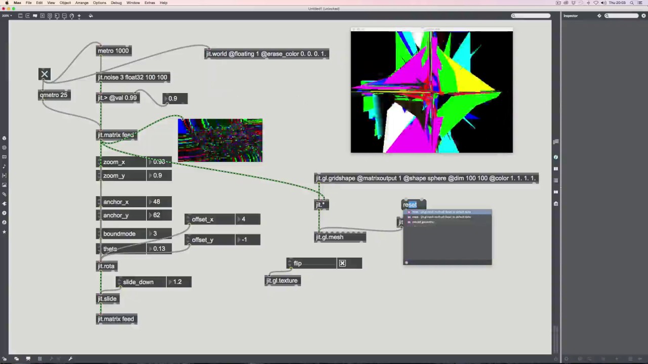Max Tutorial - Glitchy 3D visuals = Ned Rush