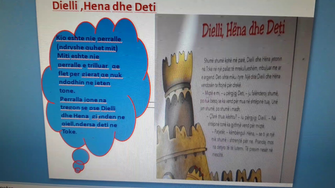Gjuhe shqipe 2.Dielli,Hena dhe Deti