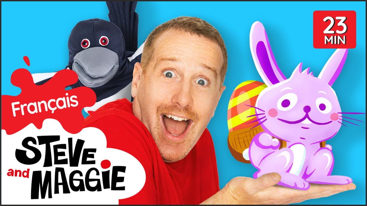 Chasse aux œufs de Pâques surprise de Steve et Maggie Français ET PLUS pour les enfants