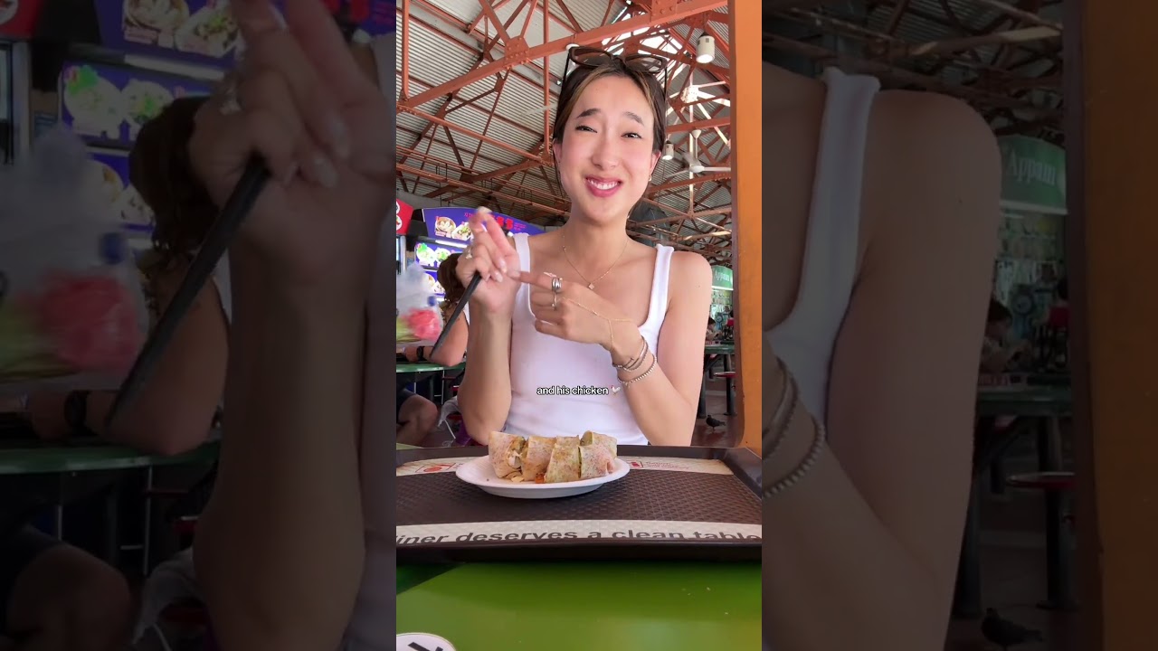 what I ate at a SINGAPORE hawker center!!! 🤤🍜🇸🇬🥬 #singapore #hawkerfood #foodmarket #yummy