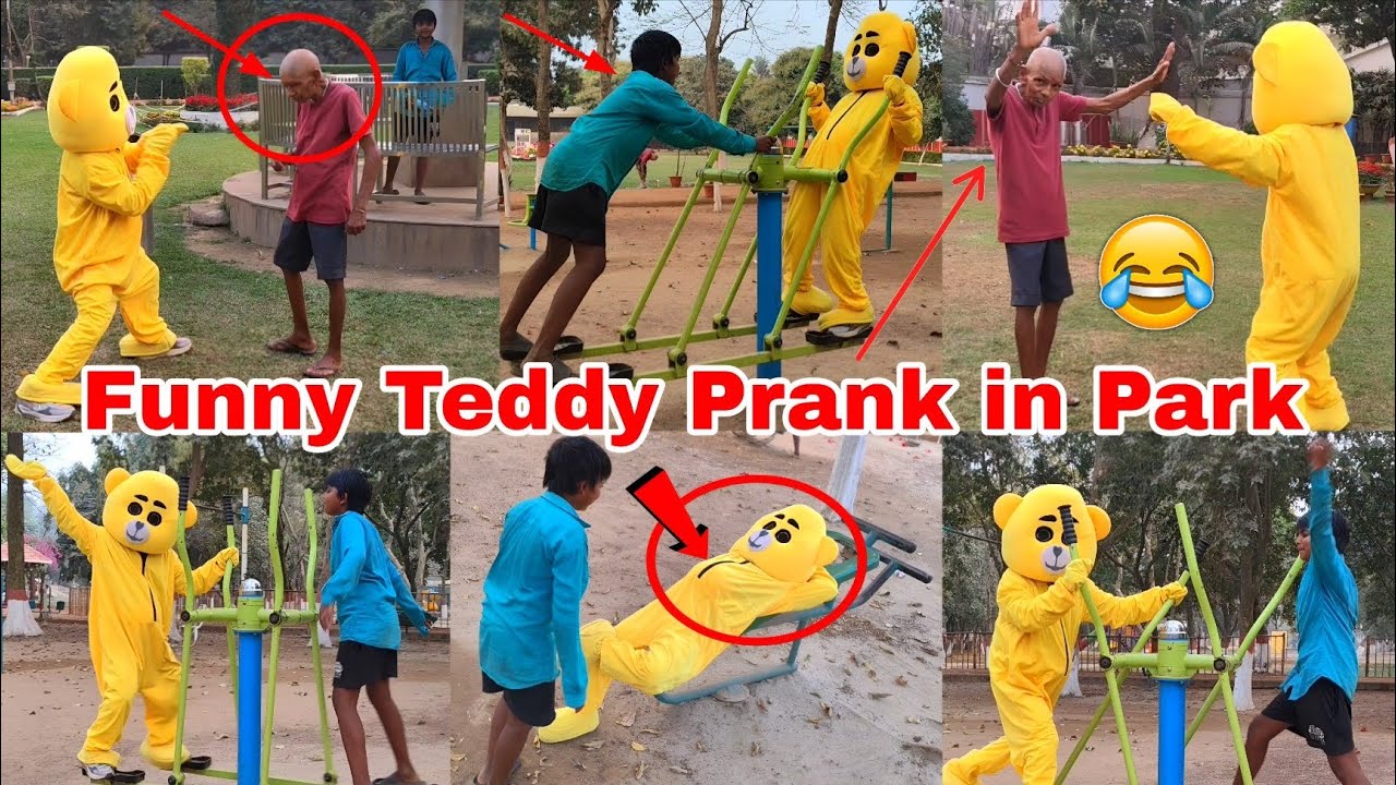 Funny Teddy Bear Prank in Park 😂 | Teddy Dancing With Old Man & Kid | Teddy Bear Funny Video