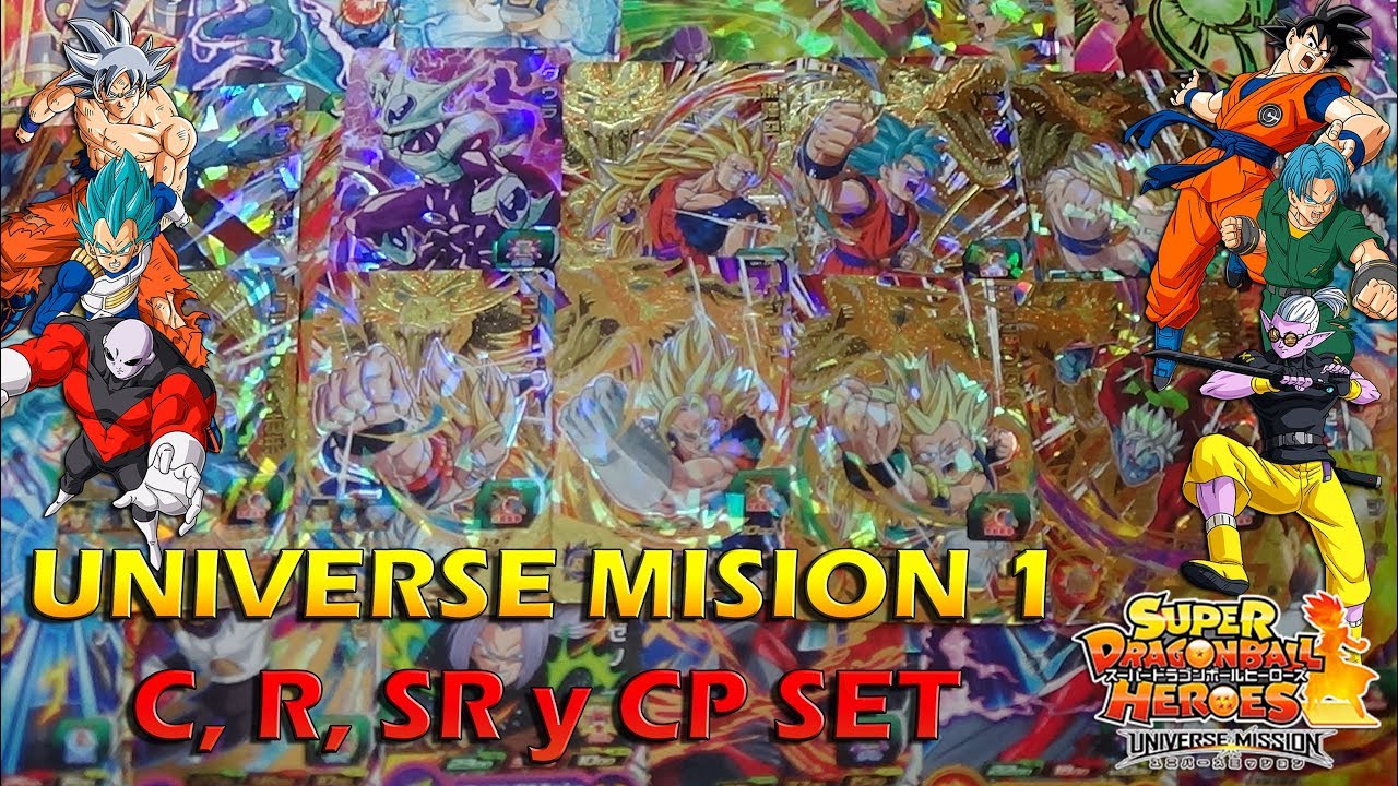 Super Dragon Ball Heroes Universe Mission 1 UM1 | Unboxing Common, Rare, Super Rare & CP Set y más!