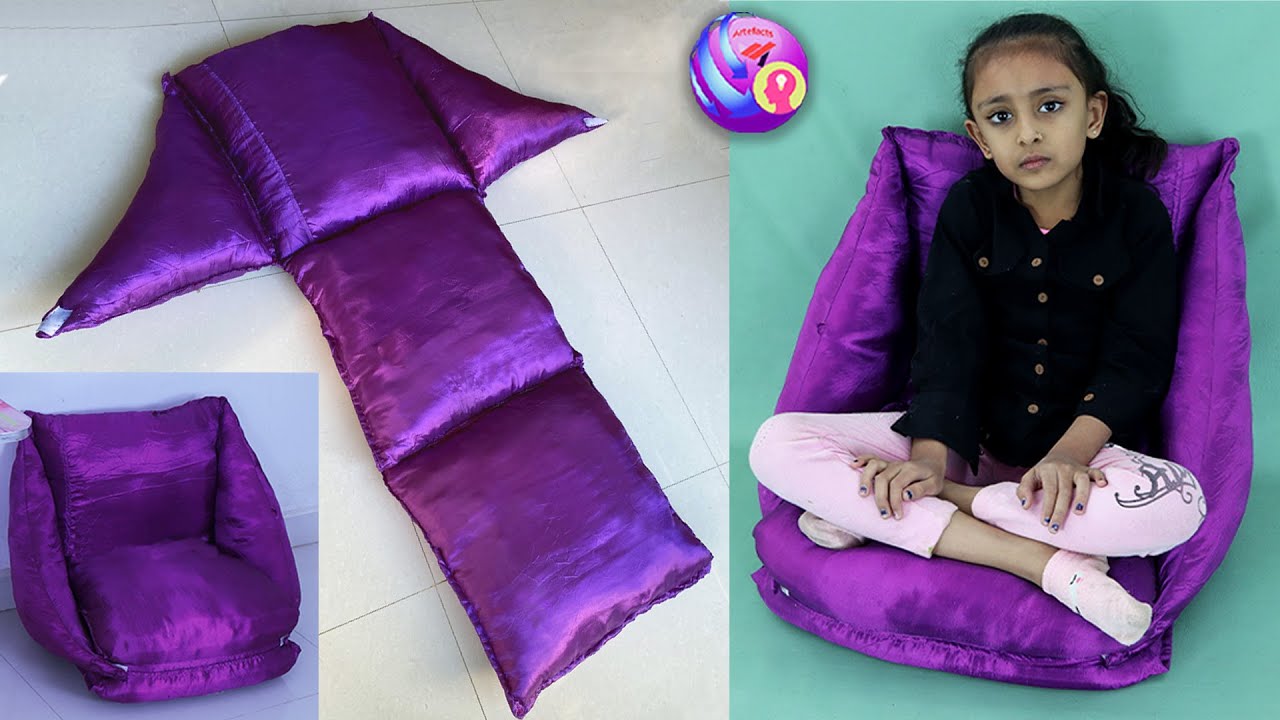 Baby's Sofa Chair Diy | Sofa Making Idea With Waste Clothes At Home