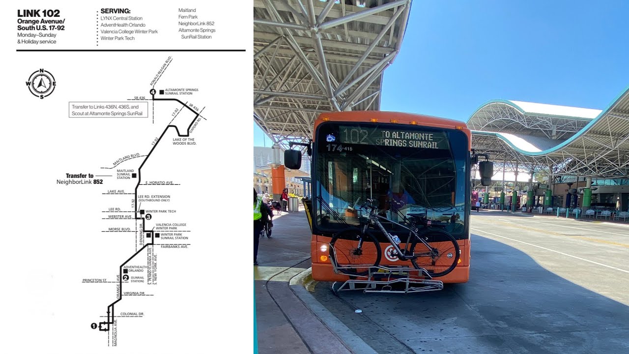 174-415 on Link 102 to Downtown Orlando Lynx Central Station