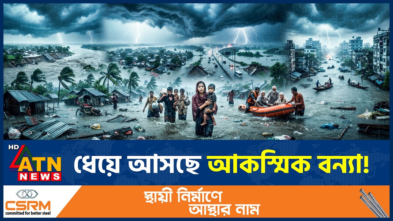 টানা বৃষ্টিতে চার বিভাগে বন্যার শঙ্কা! | Flood risk | Weather update | Heavy Rain | ATN News